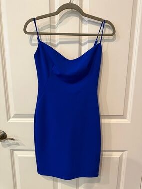 NWOT Katie May LA Cobalt Blue pretty bird Slip Dress - Spaghetti straps, small.